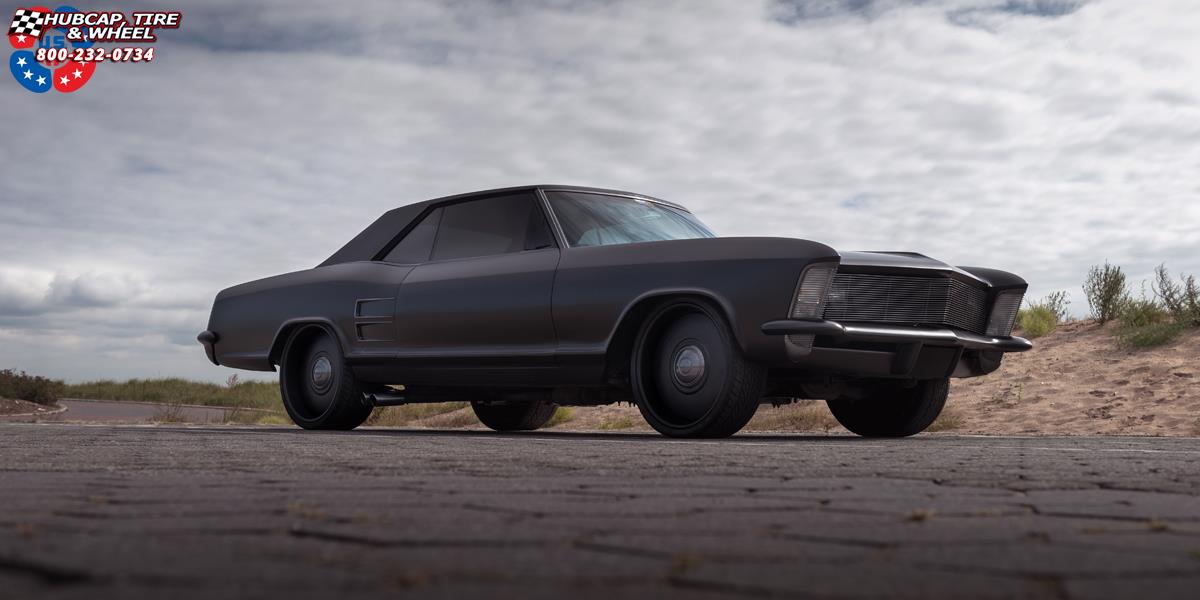 vehicle gallery/buick riviera us mags plain jane u601 22X9 Matte Black wheels and rims